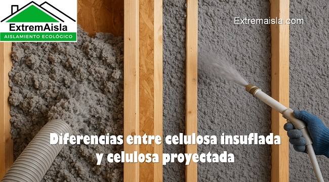 diferencias entre celulosa insuflada y proyectada
