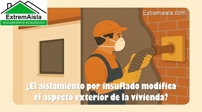 El aislamiento por insuflado modifica el aspecto exterior de la vivienda
