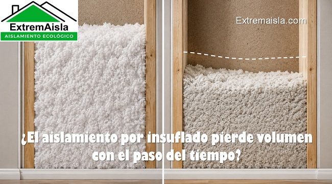 El aislamiento insuflado pierde volumen con el paso del tiempo